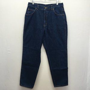 Vintage Chic Mom Jeans Petite Size 18WP Blue Denim Tapered Leg High Rise USA NOS